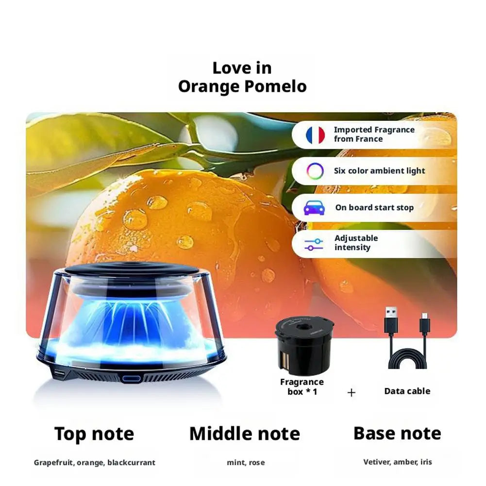 1Set Car Mounted Fragrance Machine Perfume 2025 New Durable Fragrance Automatic Spray LED Strip Aromatherapy Car Freshener