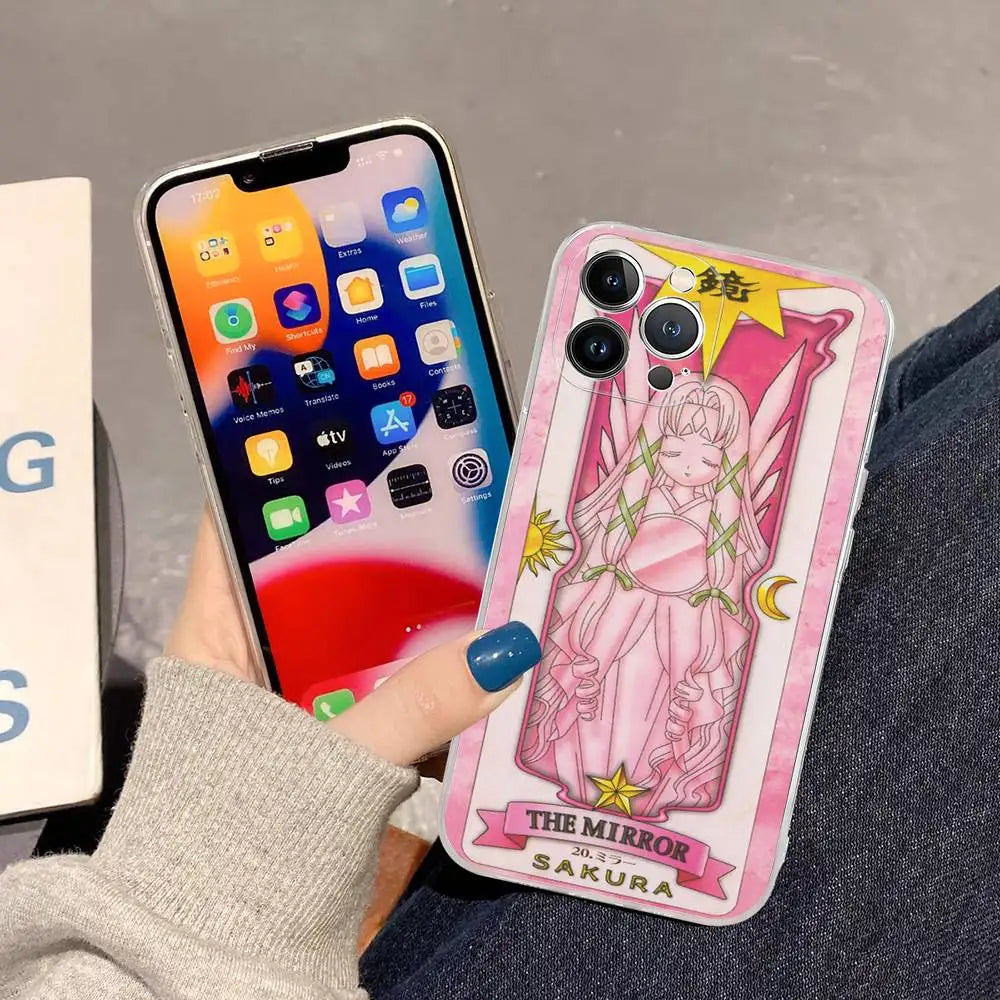 Card Captor Sakura Cartoon Phone Case Phone Case For IPhone 17 16 15 Plus 14 13 Mini 12 11 Pro Max Soft Shell Cover