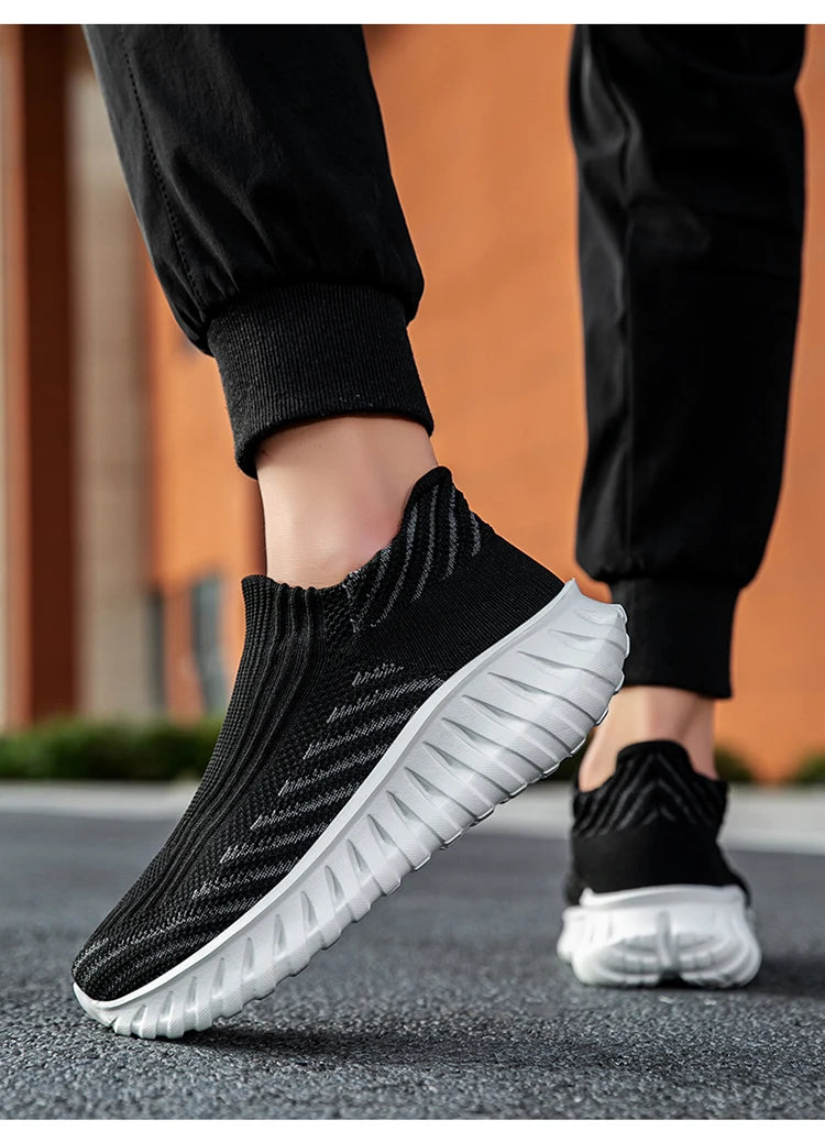 Men Sock Shoes Women Running Thick Sole Fashion Casual Sneakers Breathable Sport Shoes Couple Walking Fashion Sneakers Shoes