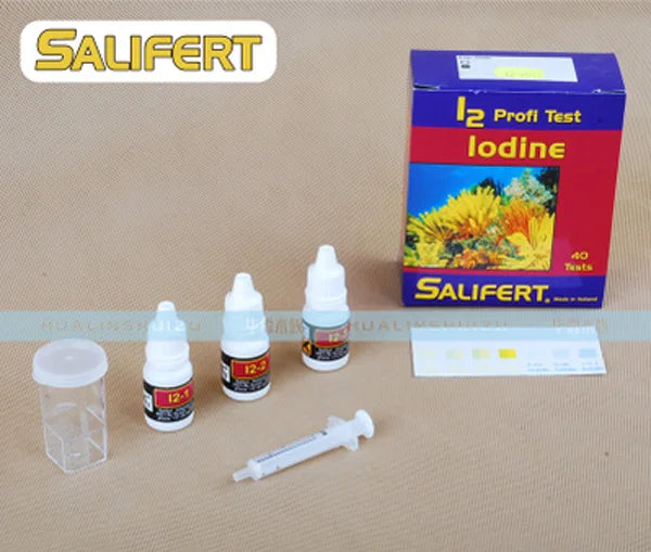 Salifert Test kit Ca Calcium Cu I2 KH Mg NH4 Ammonia NO2 Nitrite NO3 Nitrate PH PO4 Sr Potassium Water Test Reef Tank