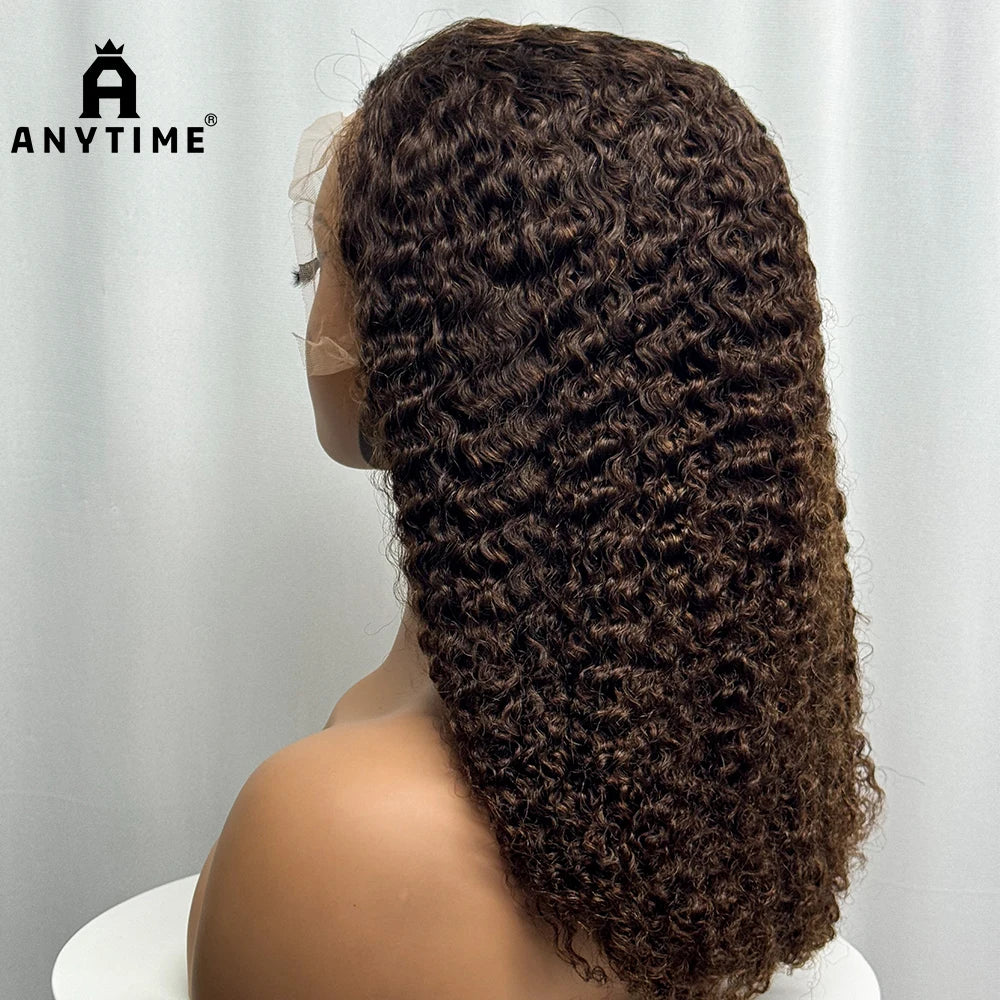 280% High Density Double Drawn Pixie Jerry Curly Water Wave Human Hair Wigs 20inches 13x4 Lace Frontal Human Hair Wig for Women
