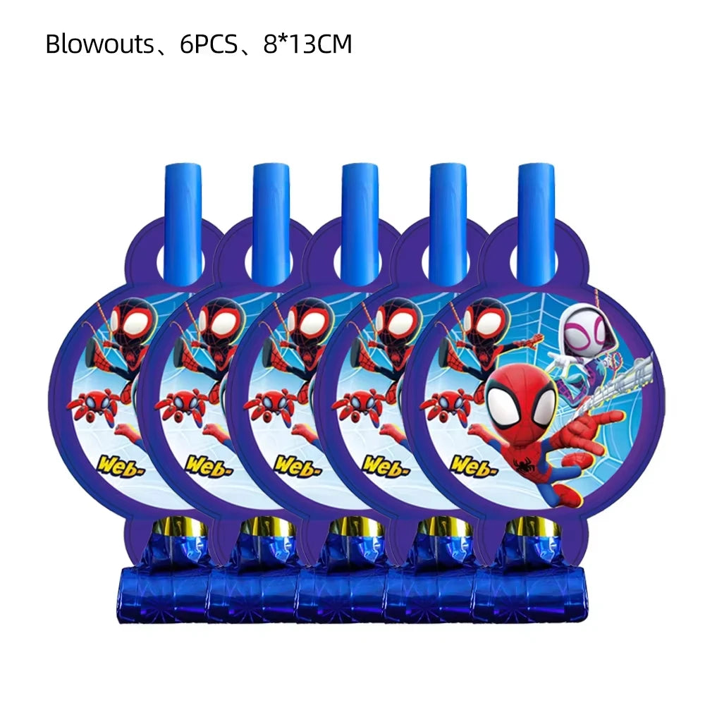 SpiderMan Birthday Party Decoration Party Supplies Set Tableware Tablecloth Cup Plate Balloon Cake Topper Party Supplies Gifts