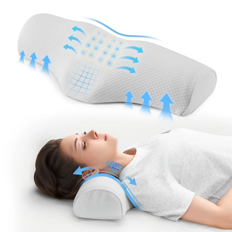 Relieve Neck Discomfort Cervical Sleeping Pillow, Orthopedic Neck Pillow, Breathable Washable, Ideal for Every Sleeper