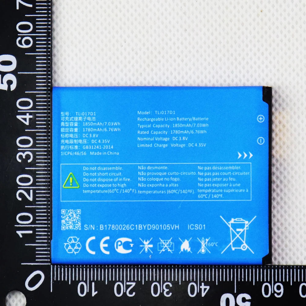 Phone Battery For Alcatel TLi013CA 1380mAh/TLi016D1 1680mAh/TLi017C7 1850mAh/TLi017D1 1850mAh/TLi019D7 2000mAh/TLi021E1 2200mAh
