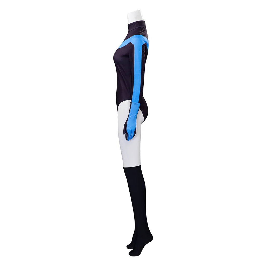 Halloween Female Wing Cosplay Costume Sexy Jumpsuit With Gloves Stockings Full Set Adult Superhero Suit