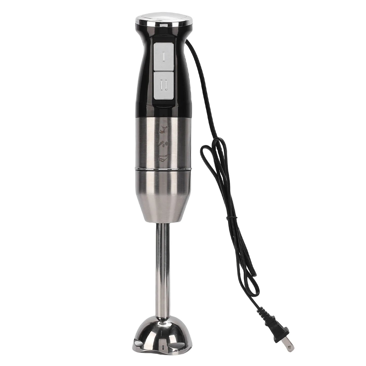 Immersion Hand Blender 400W Electric Handheld Portable Stick Mixer for Effortless Blending Smoothies Shakes Puree Round