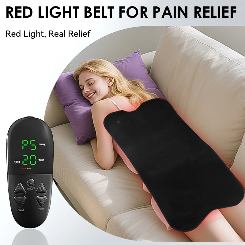 Red Infrared Light Therapy Pad LED Beauty Devices 210pcs LED Bead Red Light Belt for Face and Body Back Knee Hands Feet Relief