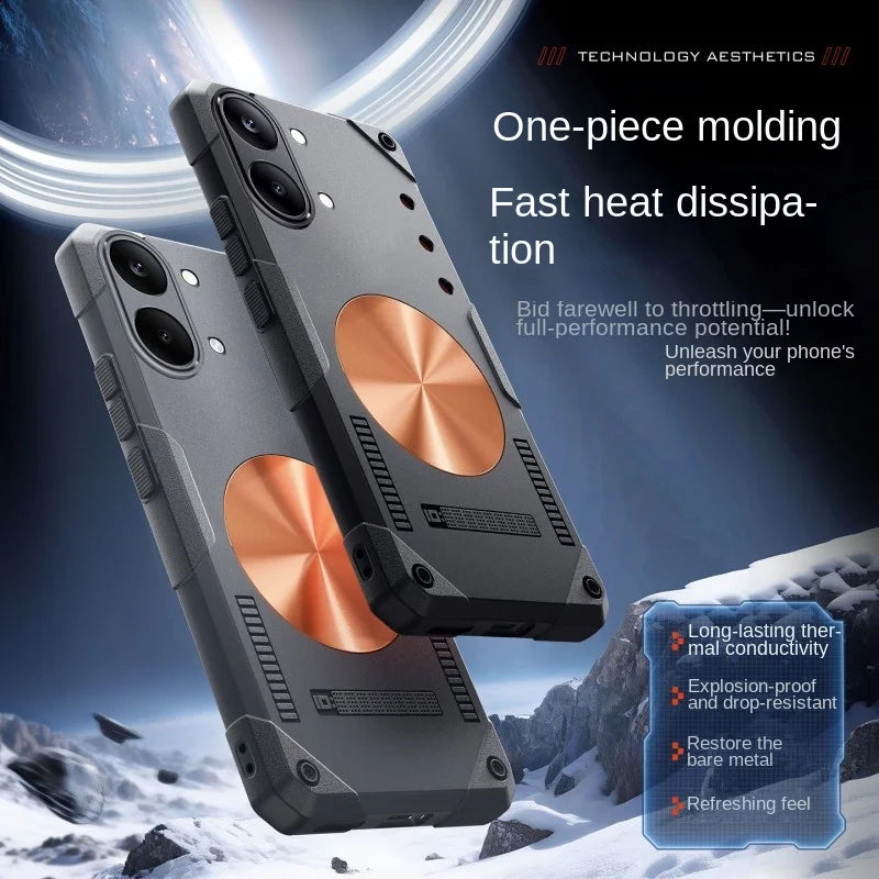 For POCO X8 Pro X8 Pro Max phone case, made of silicone material, with magnetic adsorption and heat dissipation functions