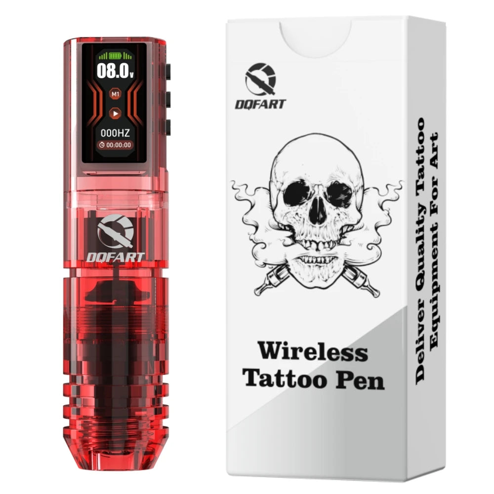 DQFART Hot Poseidon Wireless Tattoo Machine Pen 3Styles 6Colors 1600mAh Safe Professional Artists Creative Designs Beginner