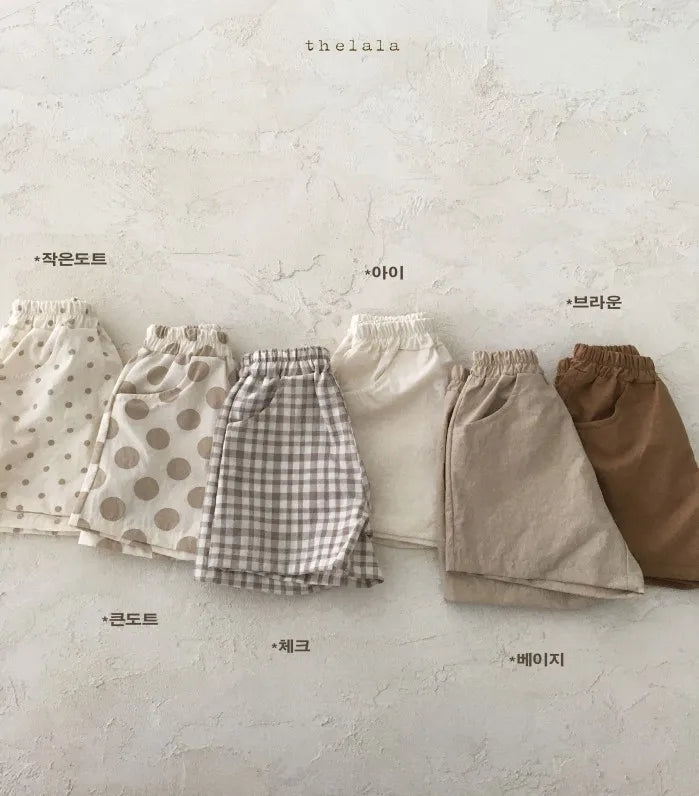 2025 Summer New Baby Cotton Breathable Shorts Thin Infant Boy Casual Shorts Cute Toddler Girl Solid Shorts Kids Clothes