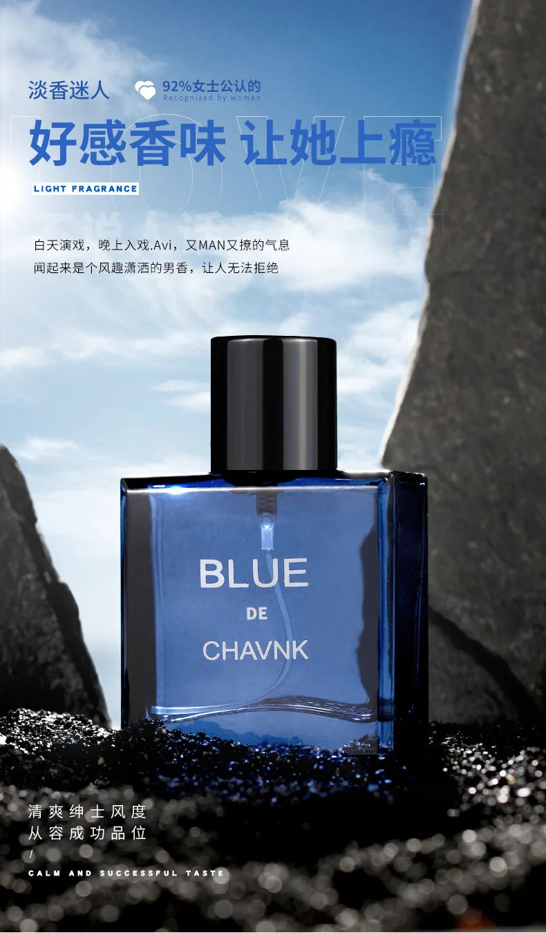 50ml Classic BLUE DE CHAVNK EAU DE PARFUM Pheromone Perfume Azure Fragrance Body Spray for Men Gentlemen Attract Women