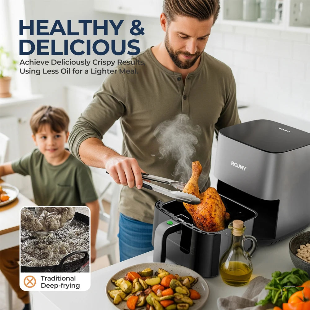 5L Electric Air Fryer Oven - Oilless Touch Control Cooker for Family Size Meals Hot Air Frier
