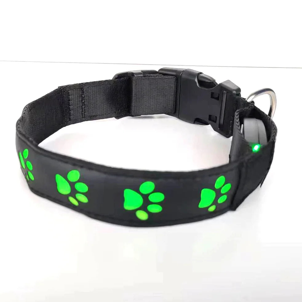 XS-L Luminous Dog Necklace Usb Glowing Small Dog Cat Collar Anti-Loss Cat Collar Safety Night Light Pet Supplies