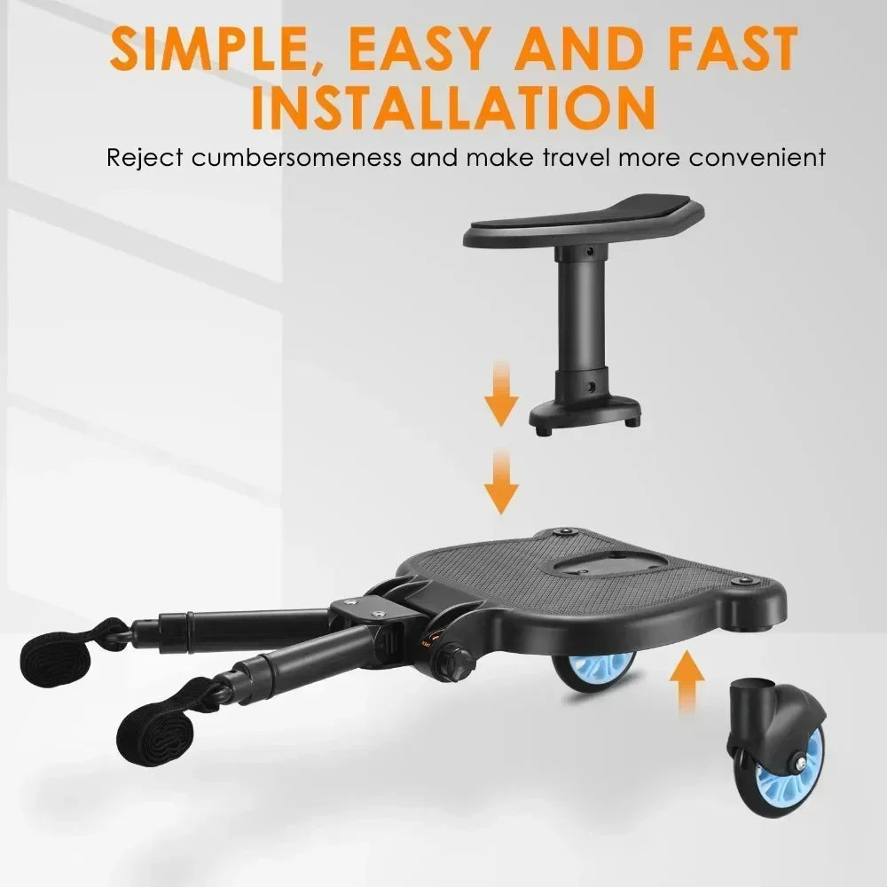 Universal Baby Stroller Accessories Strollers Step Board Adapter with Seat Twins Scooter Baby Accessories Baby Pram Hitchhiker