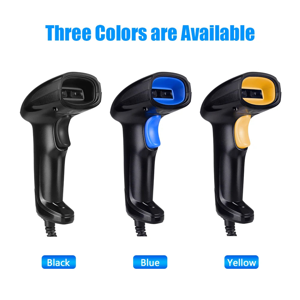 YHDAA Handheld Bluetooth Wireless 2D Barcode Scanner 1800mAh Support 20 Hours Continuous Scanning QR Code Reader
