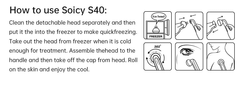 Face Ice Massager Cooler RollerIce Compress Hammer Skin Tighten Reduce Edema Shrink Pores Body Relax Cold Therapy Skincare Tools