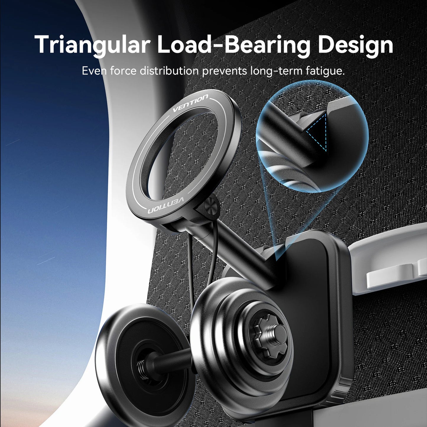 Vention Magnetic Phone Holder Desktop Hands-Free Detachable Airplane Car Travel Essentials Flexible Phone Mount For iPhone 17 16