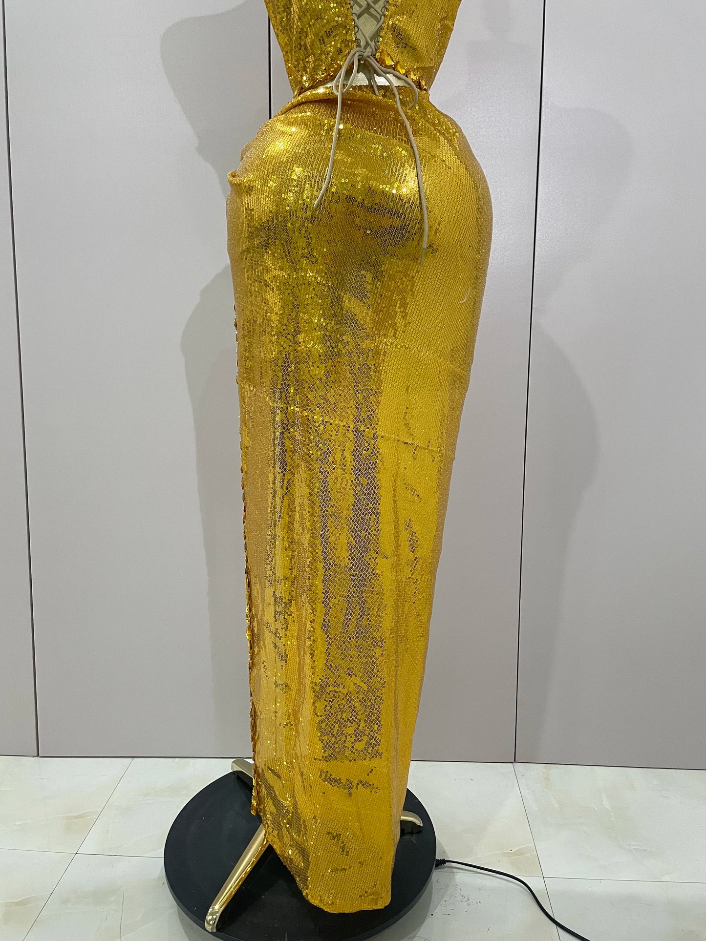 Sexy Luxury Shiny Diamond Sequins Cocktail Dress 2Pcs Set 2025New Women Evening Celebrate Birthday Party Nightclub Stage costume