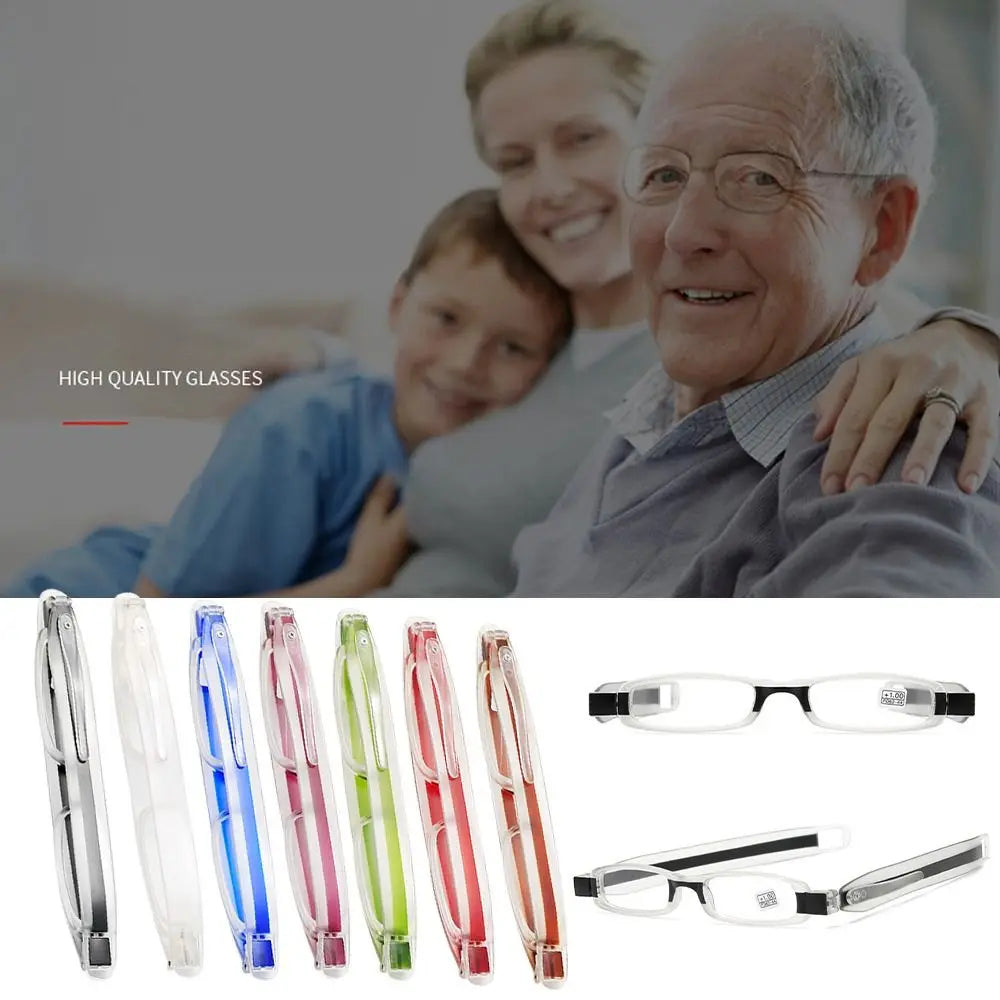1PCS Computer Goggles Folding Reading Glasses 360 Degree Rotation Ultra-light Reading Glasses Anti-skidding Fashion Presbyopia