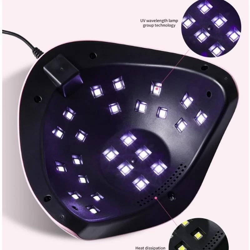 Nail Art Tools Nail Dryer Machine UVLED Nail Lamp Nail Dryer for Nail Gel Polish Curing with Smart Sensor Manicure Pedicure Tool