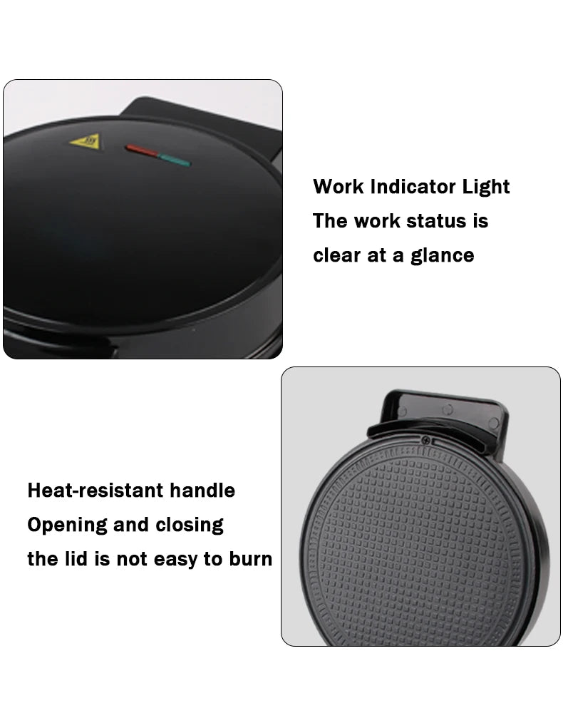 Electric Egg Roll Maker DIY Ice Cream Cone Machine Crispy Omelet Mold Sandwich Iron Crepe Baking Pan Waffle Pancake Grill Oven
