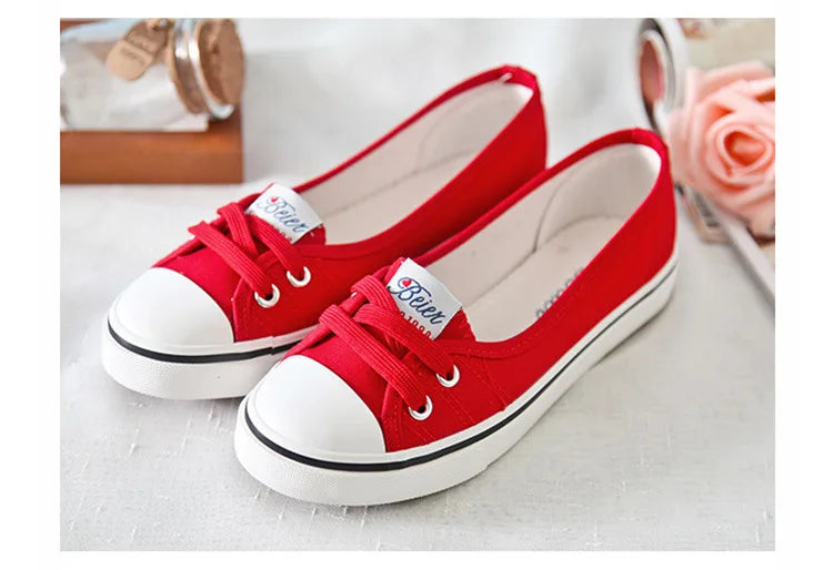 Women Shoes Female Flats Breathable Ladies Casual Canvas Shallow Sports Shoes Women's Sneakers Fashion Comfortable Sneakers