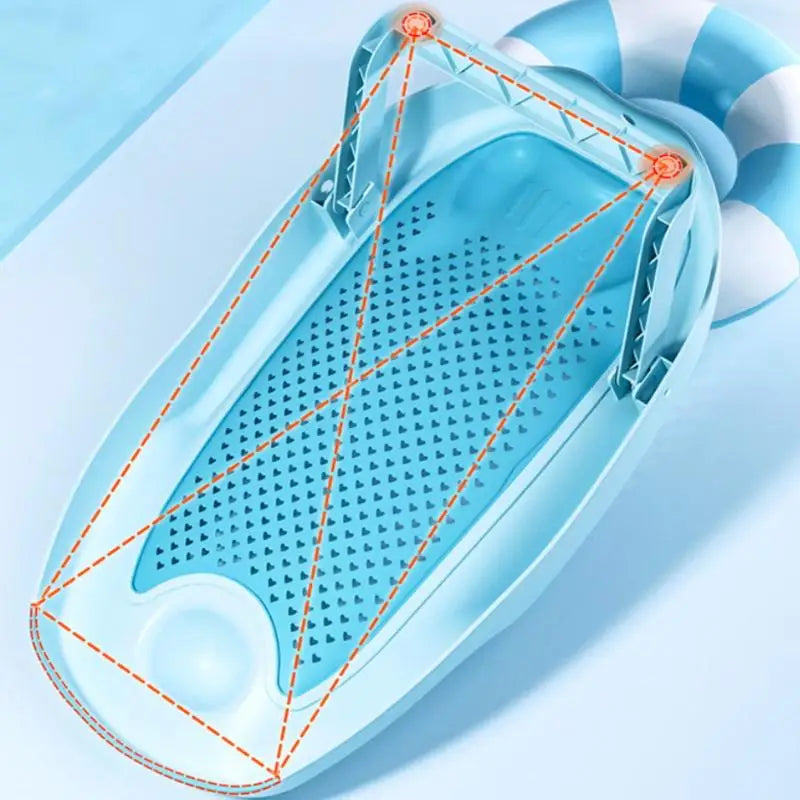 1Pcs Universal Newborn Net Pocket Anti Slip Artifact Baby Shower Net Bath Bed Anti Slip Pad Foldable Bathtub Holder