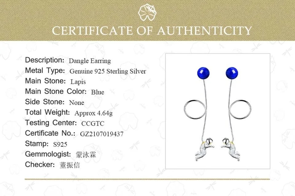Lotus Fun Natural Stone Unusual Space Odyssey Long Tassel Dangle Earrings For Women Real 925 Sterling Silver Fashion Jewelry