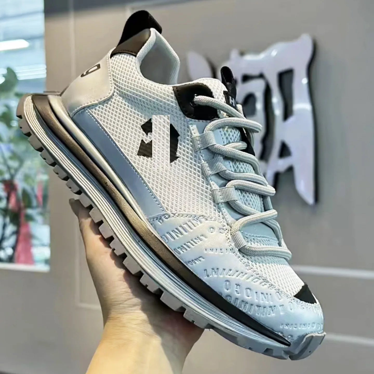 Chunky Sneaker Men Designer Retro Soft Sole Sport Shoes Fashion Casual Leather Fabric Breathable Height Increased Platform Shoes