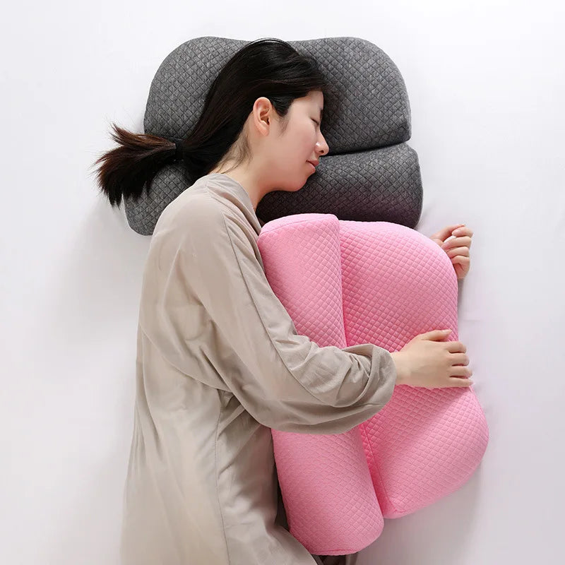Cervical Pillow Memory Foam Core, Ergonomic Curve Design, Enhanced Neck Contour, Head Support, Relieves Fatigue