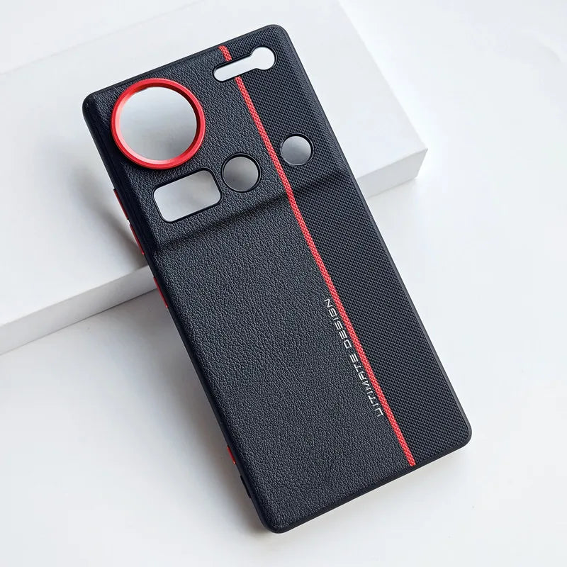 For ZTE Nubia Z70 Z80 Ultra ,Z70s Ultra Case ELVEV High Quality Splicing PU Leather Hard PC Phone Cover