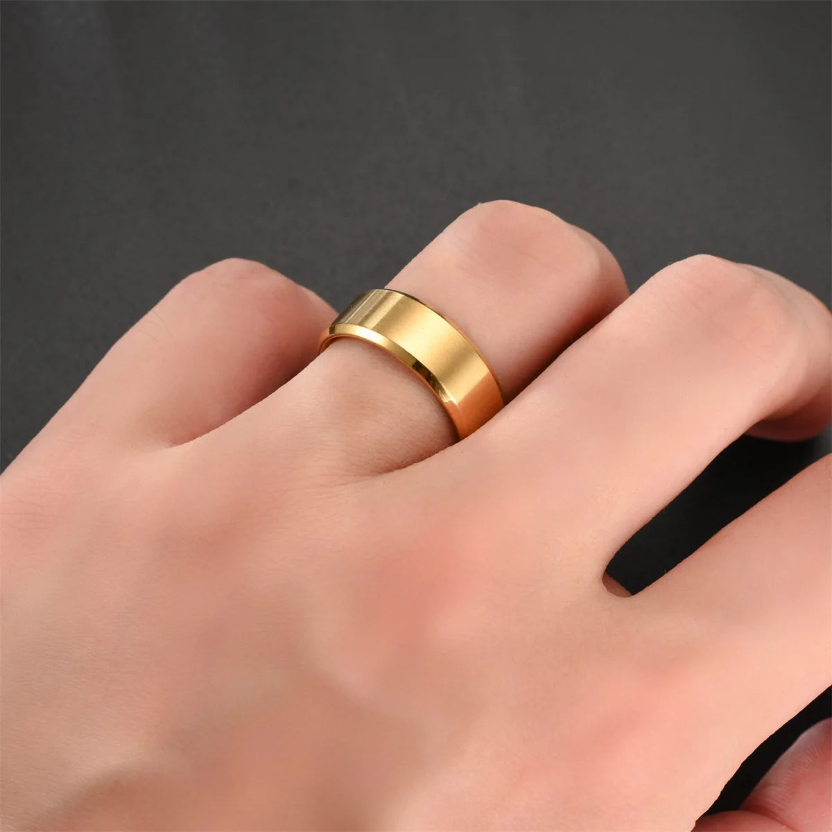 7 Colors Classic 8mm Tungsten Mens Ring Surface Brushed Stainless Steel Ring for Women Wedding Band Couples Jewelry Accessories