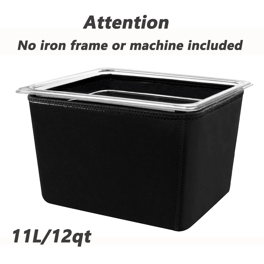 Low Temperature Slow Stew Cooker Recirculator Immersion Thermostatic Container 11L/12 Quart with Black Insulated Cover Home