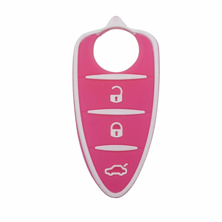 10pcs/lots Silicone Rubber Key Pad 3 Buttons for Alfa Romeo Mito Giulietta 159 GTA Flip Remote Key Colorful Pad Car Accessories