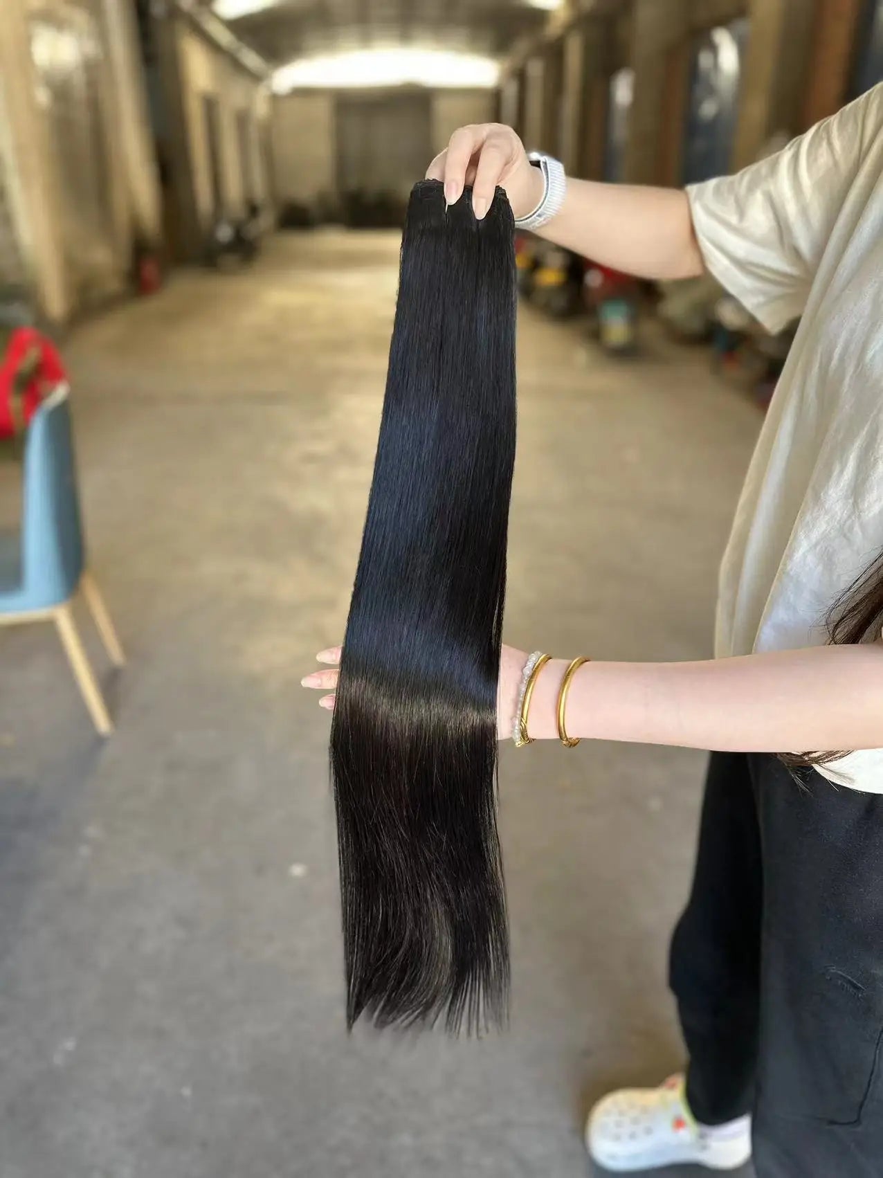 Piano Blonde Straight Hair Bundles Smooth Hair Extensions Fake Fibers Synthetic Yaki Straight Hair Weaving Full to End Free Ship