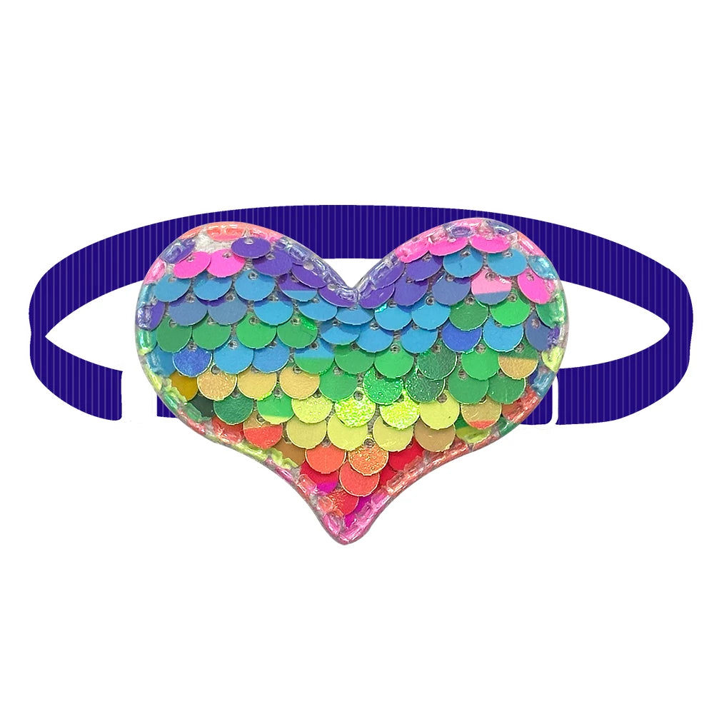 50/100pcs Valentine's Day Small Dog Cat Bowties Collar Heart Style Bling Bow Tie Dog Bows Accessories Pet Cat Grooming Supplies
