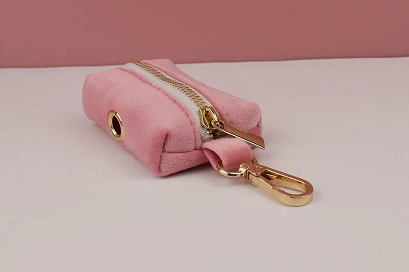 Pink Velvet Dog Collar And Leash Set For Small Medium Large Dogs Custom Engraved Nameplate Pet Supplies Dog Leash Velvet 01