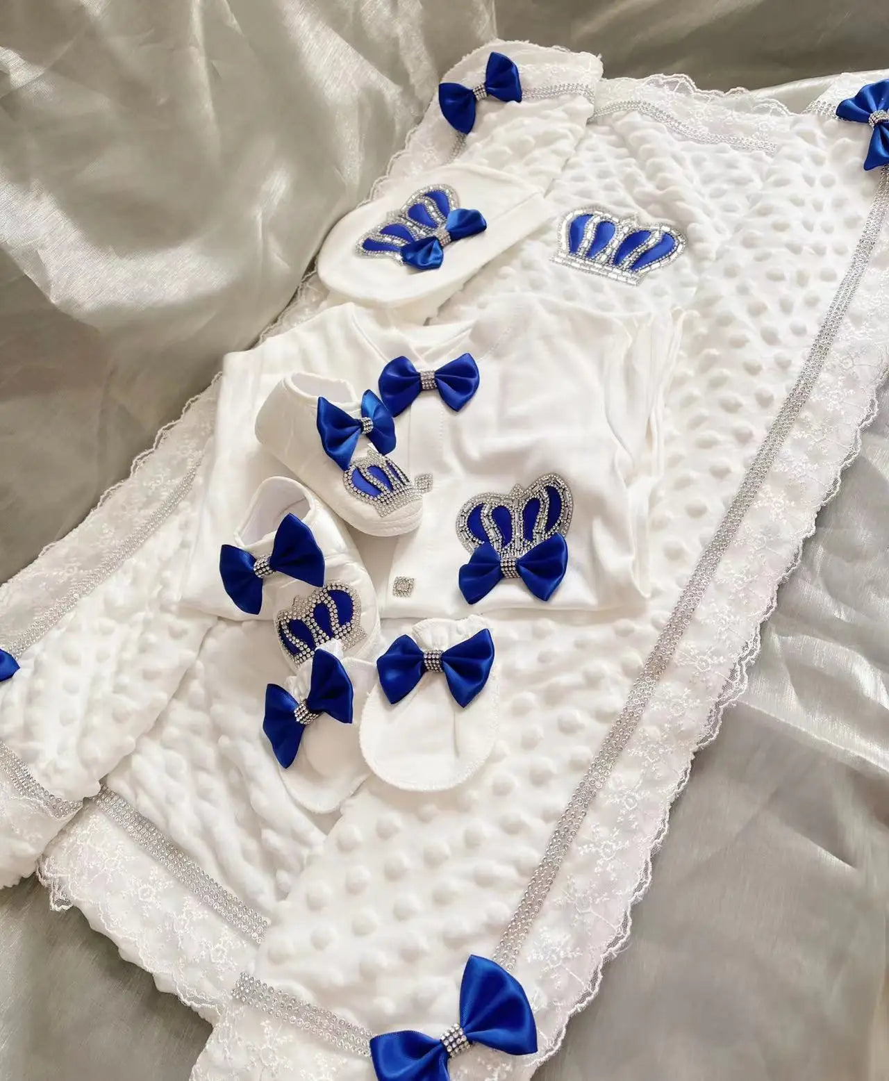 5pcs Newborn Baby Boy Outfits Kids Clothing Real Cotton Infant0 Products Shirt Pants Mittens Receiving Blanket