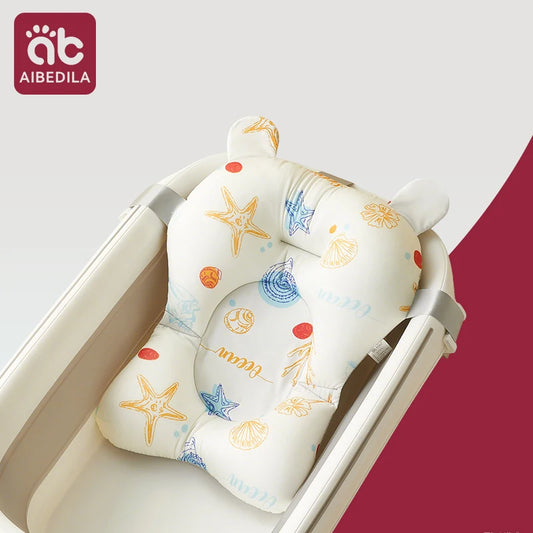 Portable Baby Bathtub Pad Ajustable Bath Tub Shower Cushion Newborn Support Seat Mat Foldable Baby Bath Seat Floating Water Pad