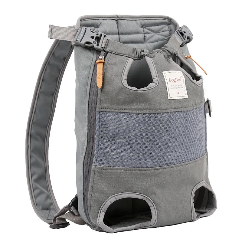 Internet Celebrity Pet Backpack Breathable Canvas Cat Bag Portable Travel  Bag  French Bucket Dog Backpack  Pet Supplies Outdoor