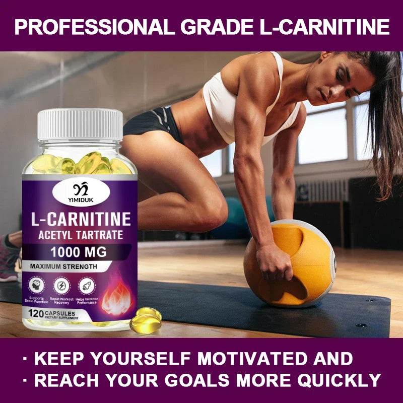 L Carnitine Supplement - Fast Absorbing, Convert Fat to Energy, Support Lean Muscle, Boost Workout Performance & Metabolism