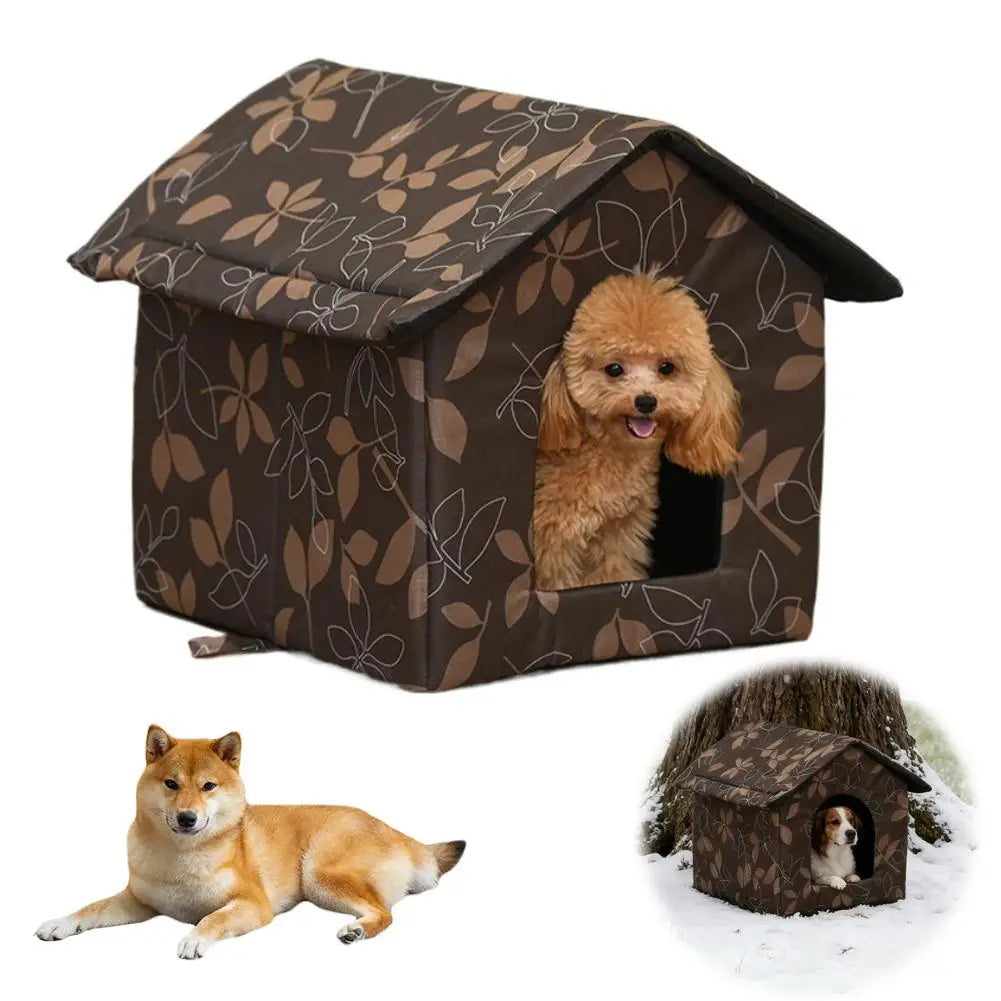 Winter Waterproof Cat House Bed Outdoor Warm Shelter Dog Kennel Foldable Pet Cabin Tent Insulated Supplies DropShipping