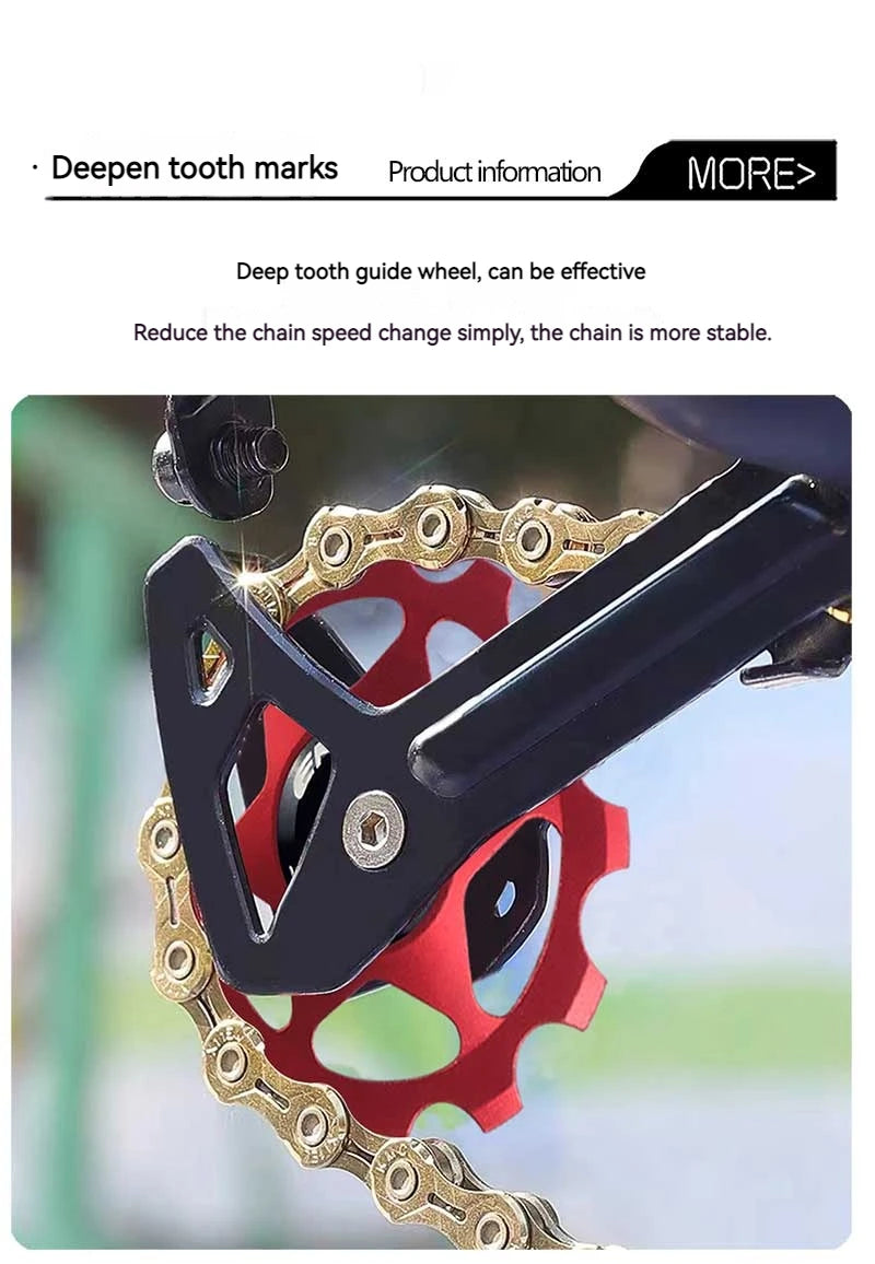 ENLEE Bike Aluminum Alloy Guide Wheel Pulley Rear Derailleur 11T 13T Guide MTB Ceramic Bearing Jockey Wheel For 4/5/6MM
