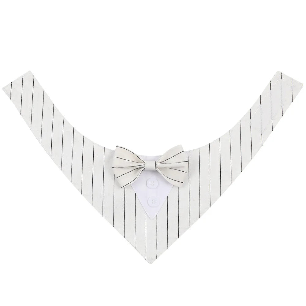 Sucado Handsome Wedding Pet Dog Bandana Elegant Suit Bowtie Luxury Triangular Scarf Collar Engagement Party Gifts Accessories
