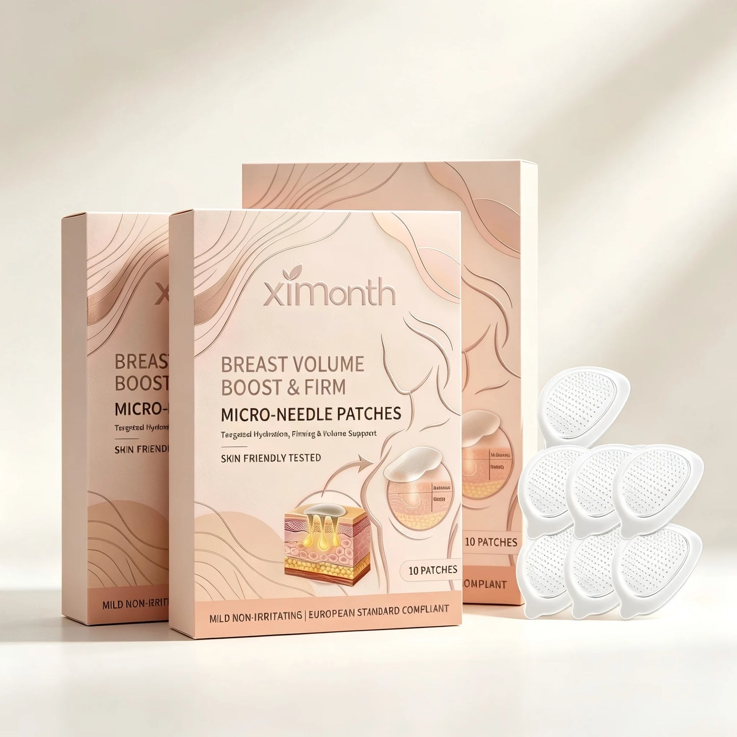 Breast Enhancement Advanced Nano-Microneedle Patch Targeted Skin Nutrition Deep Hydration Increased Skin Elasticity For Women