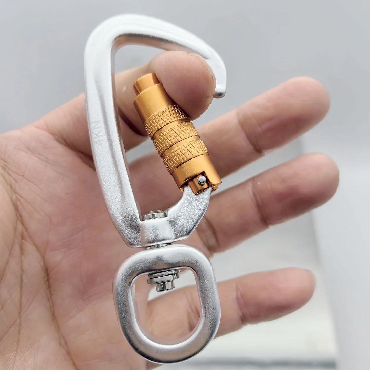Safety Carabiner Clip Auto Locking 360 Rotational Hook 4KN Pull for Dog Leash Hammocks Backpacks Outdoor Climbing Accessories