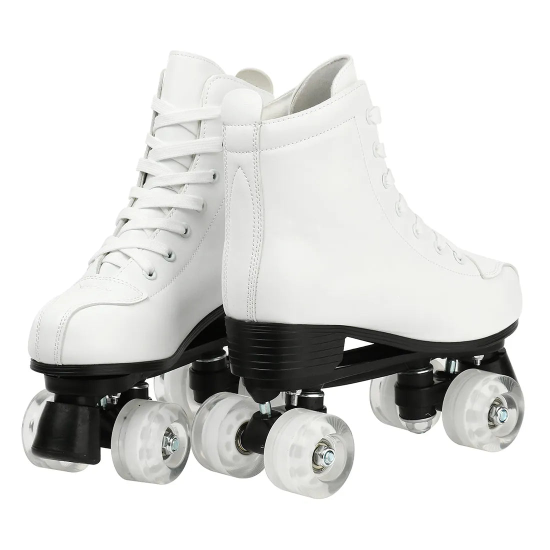 Roller Skate Shoes Size 34-45 4 Wheels Quad Sneakers Skating Pu Leather Sport Beginner Men And Women Roller Skating Shoes Gift