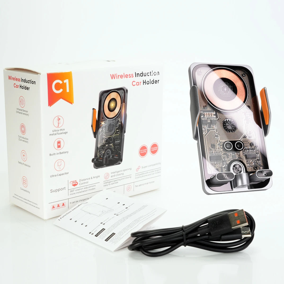 For Jaecoo J8 2024 2025 2026 Car Phone Holder Screen Fixed Clip Wireless Charger Phone Mount Qi Car Phone Charger Mounts Base