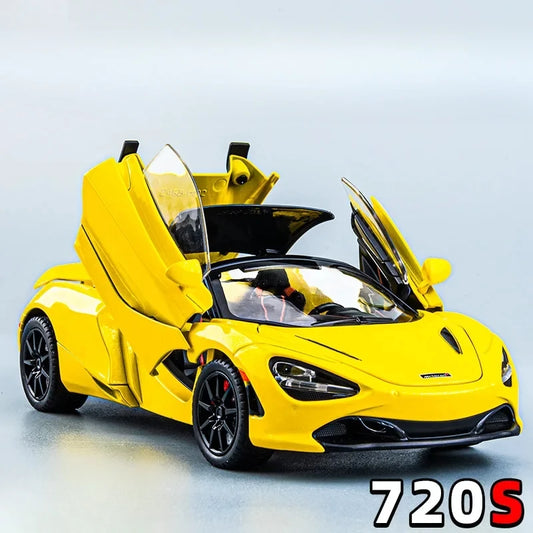 1:24 McLaren 720S Racing Car Model Diecast Metal Sports Car Model Simulation Sound And Light Collection Childrens Toy Gift