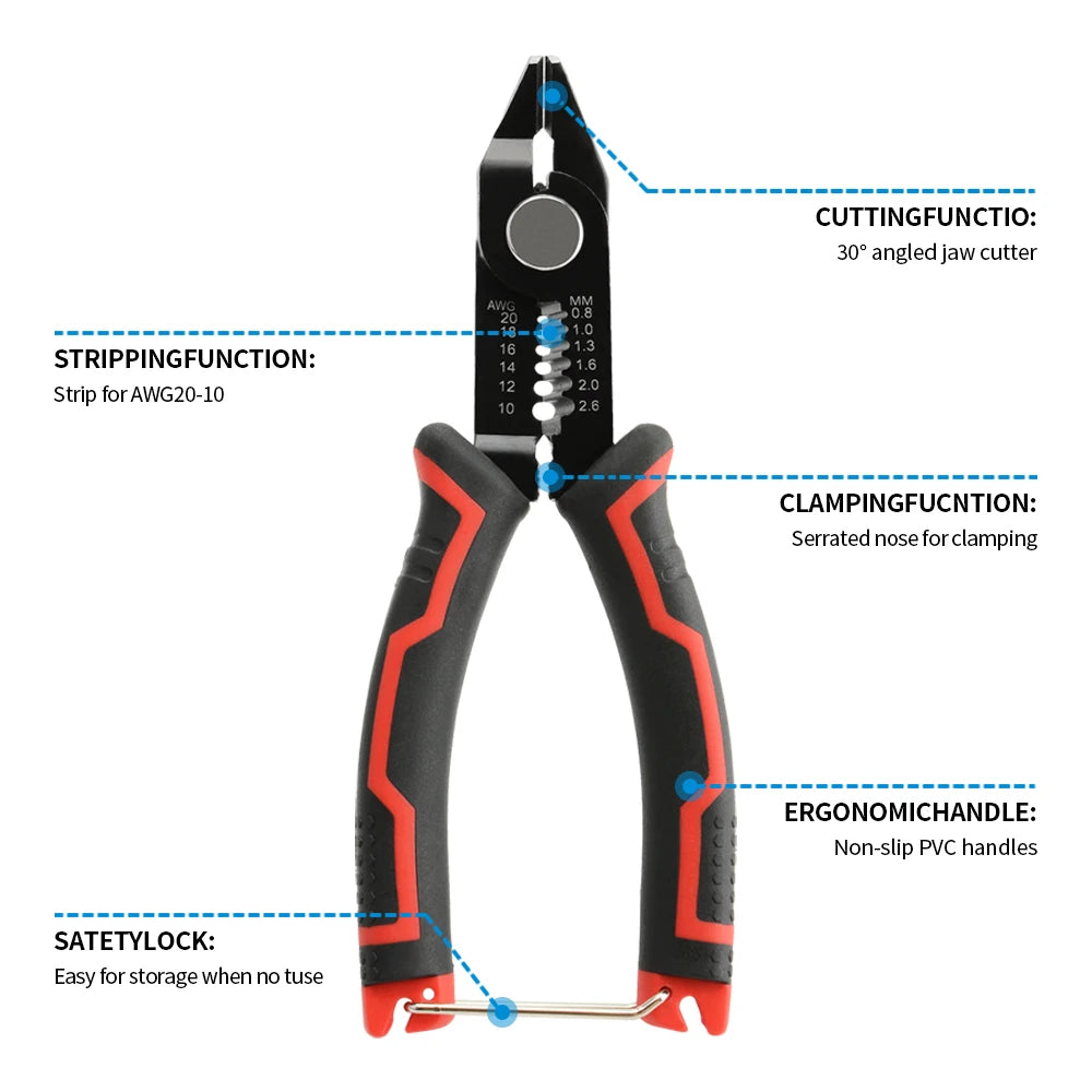 Wire Stripper Pliers Automatic Stripping Cutter Cable Wire Crimping Electrician Repair Tools Wire Stripper Tool Hand Tools